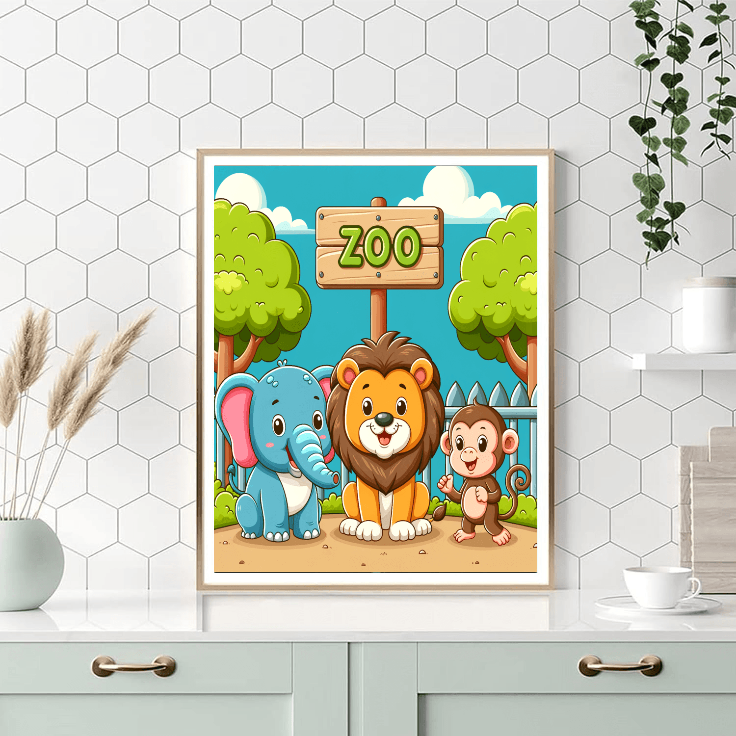 Animal Friends At The Zoo DIY Paint By Numbers