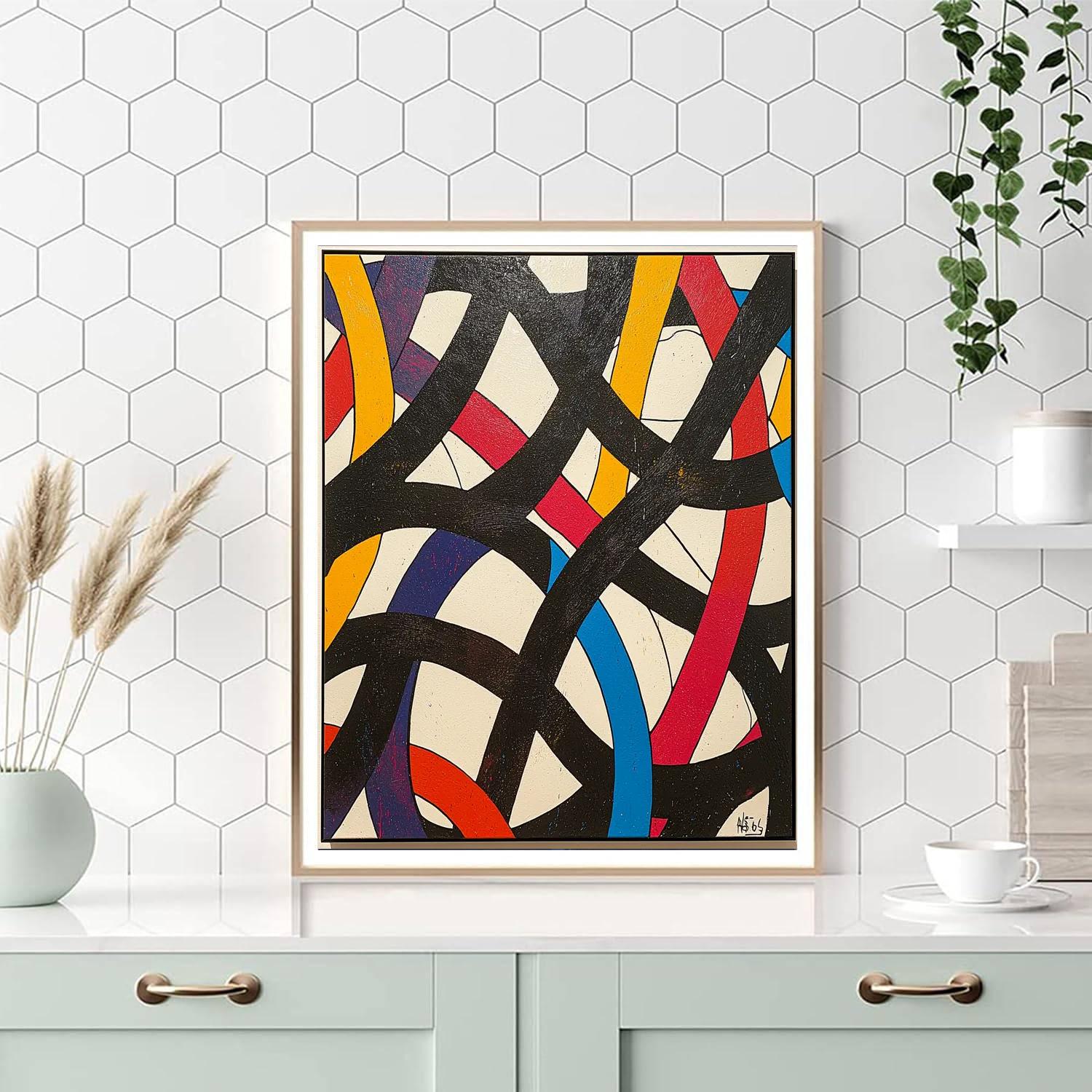 Banksy Inspired Invisible Connections  Number Painting