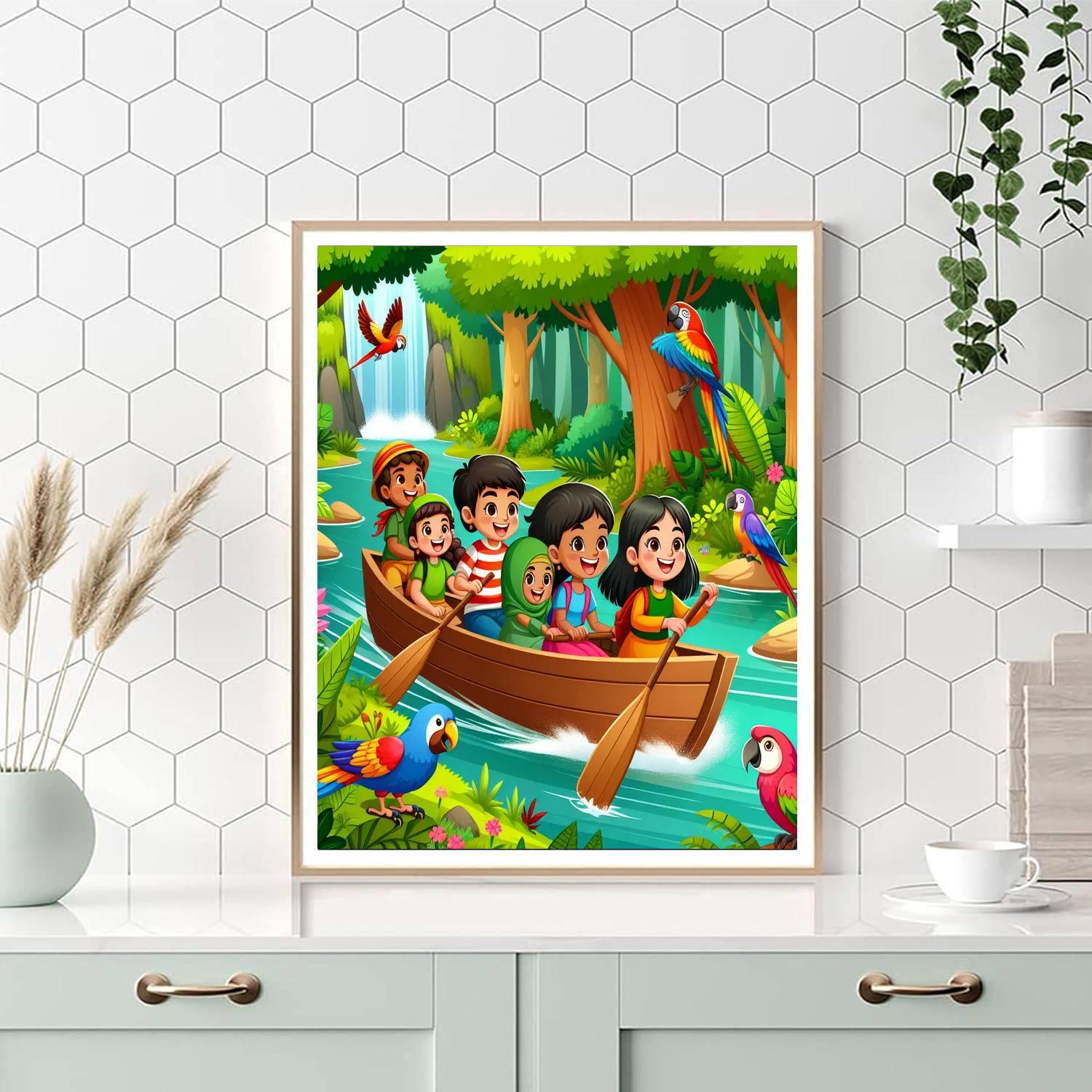 Jungle River Adventure Paint By Numbers