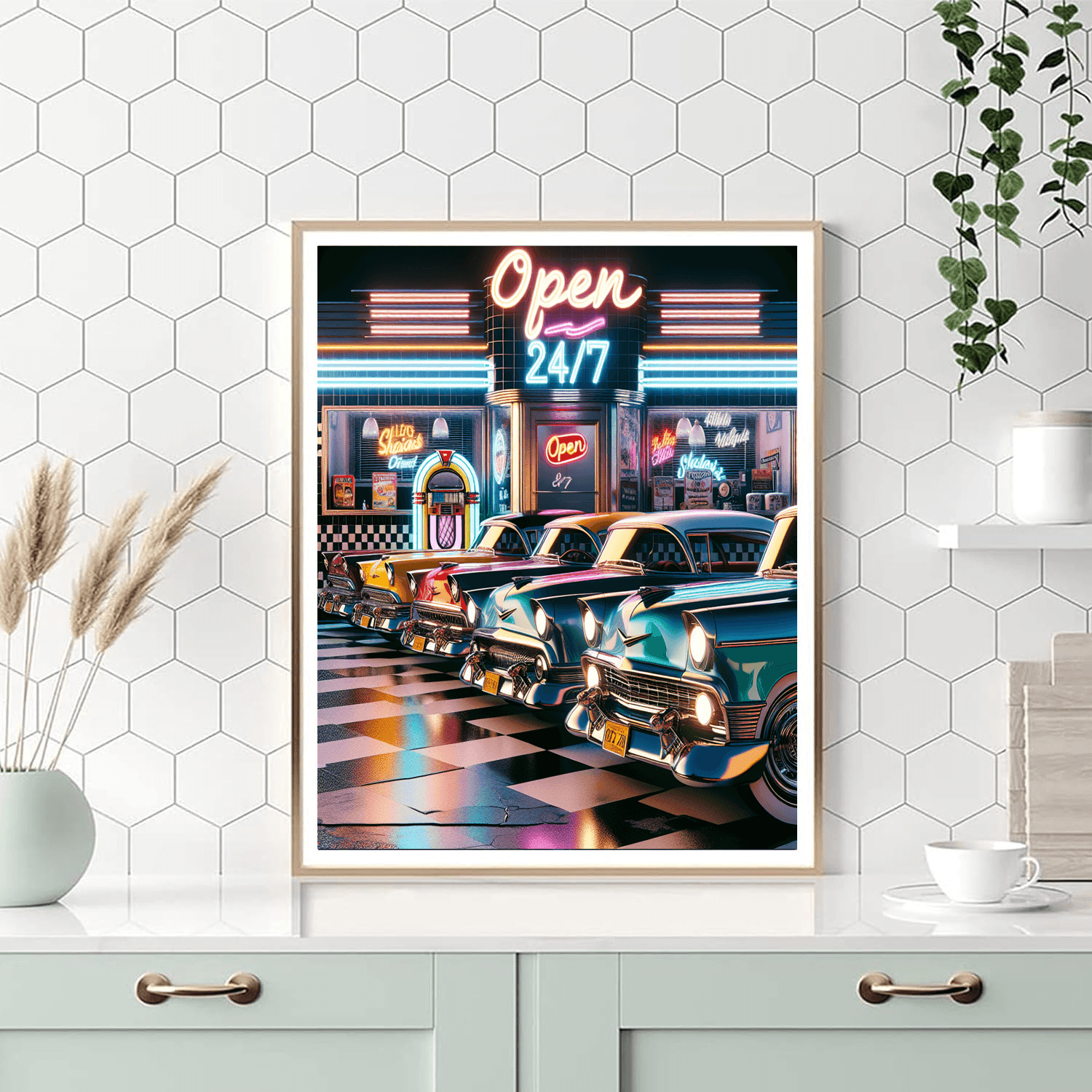 Retro Classic Cars Collection Number Painting