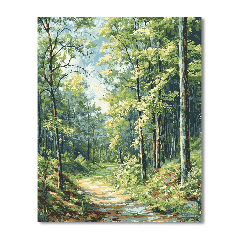 Georgia O'Keeffe Inspired A Walk In The Forest  Paint By Numbers Kits