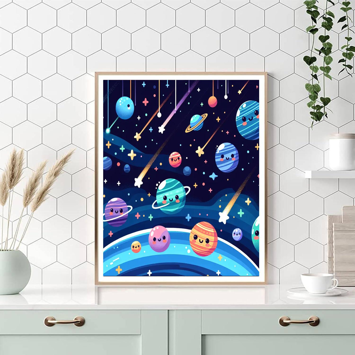 Cosmic Planetarium Paint By Numbers Art