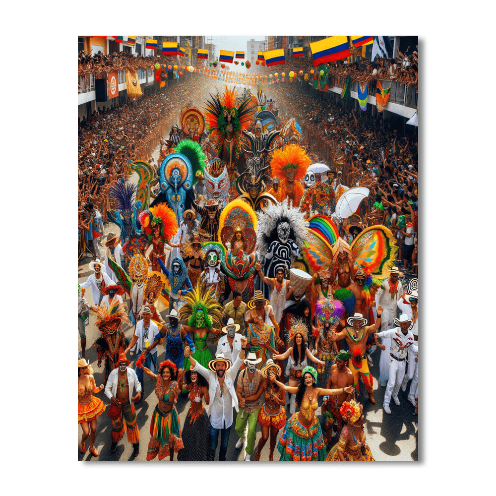 Carnival Of Barranquilla - Barranquilla, Colombia Painting By Numbers Kit