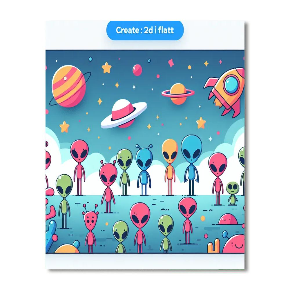 Alien Planet Numbered Painting Kits