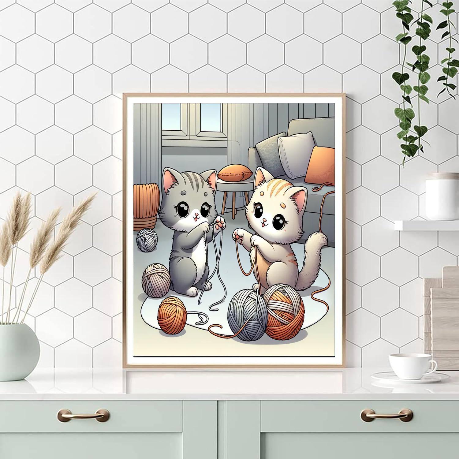 Curious Kitten Playtime Paint By Color