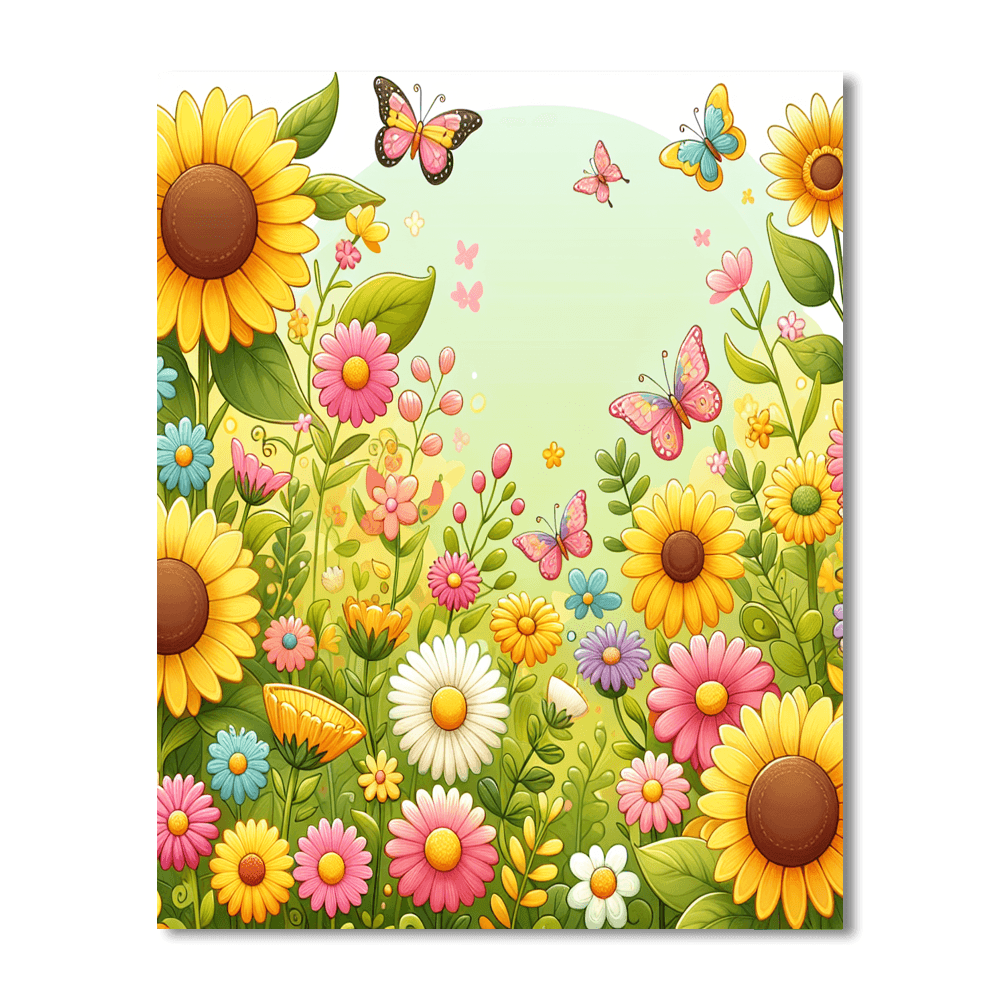 Nature's Whimsy Garden Escape Numbered Painting Kits