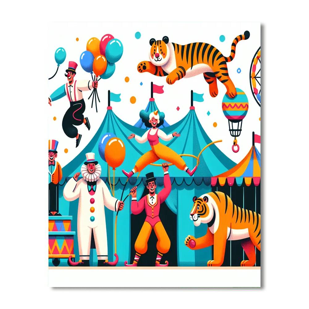 Cheery Circus Painting By Numbers Kit