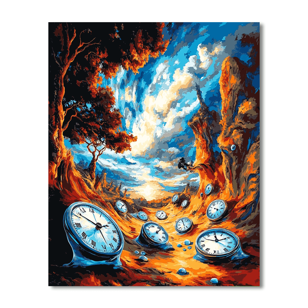 Salvador Dali Inspired Surreal Time's Mirage  Paint By Number
