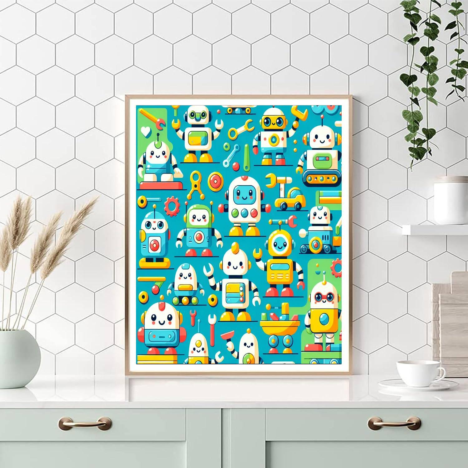 Little Robot Builders Paint By Numbers Kits