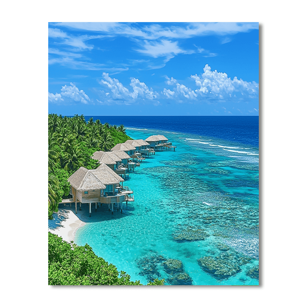 The Maldives - Indian Ocean DIY Paint By Numbers