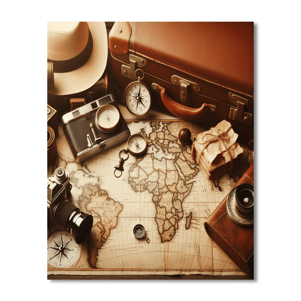 Sophisticated Vintage Travel Paint By Color