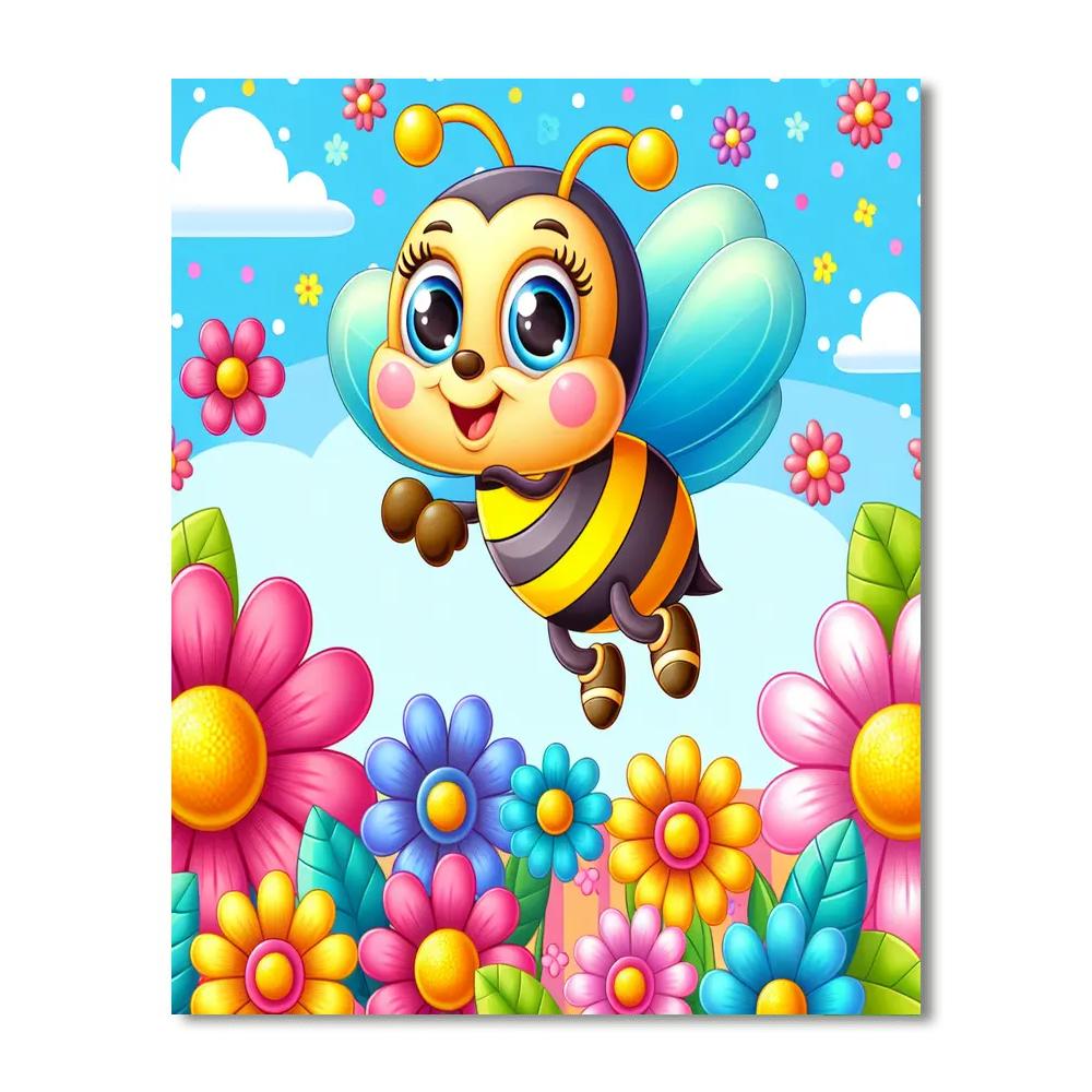 Happy Bee Paint By Color