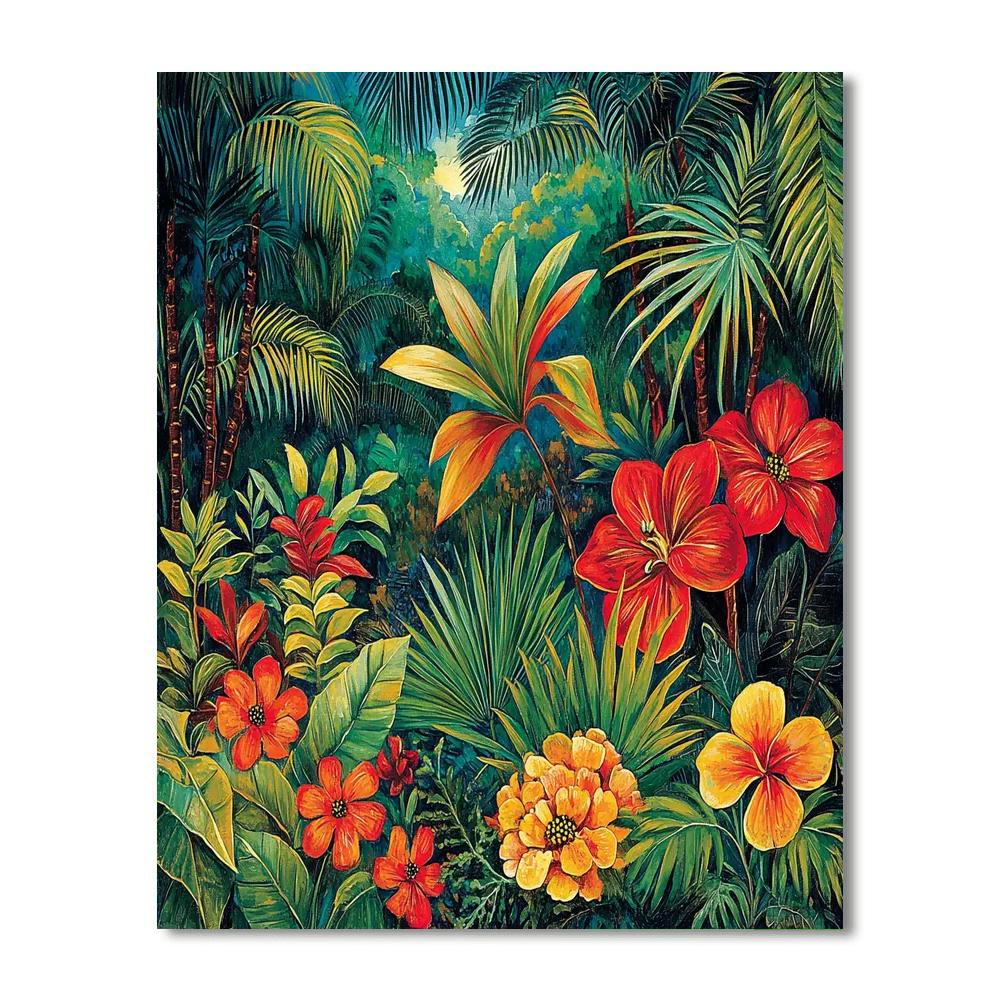 Frida Kahlo Inspired Tropical Fusion  Paint By Color