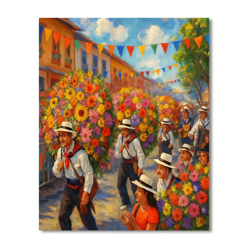 The International Flower Festival - Colombia DIY Paint By Numbers