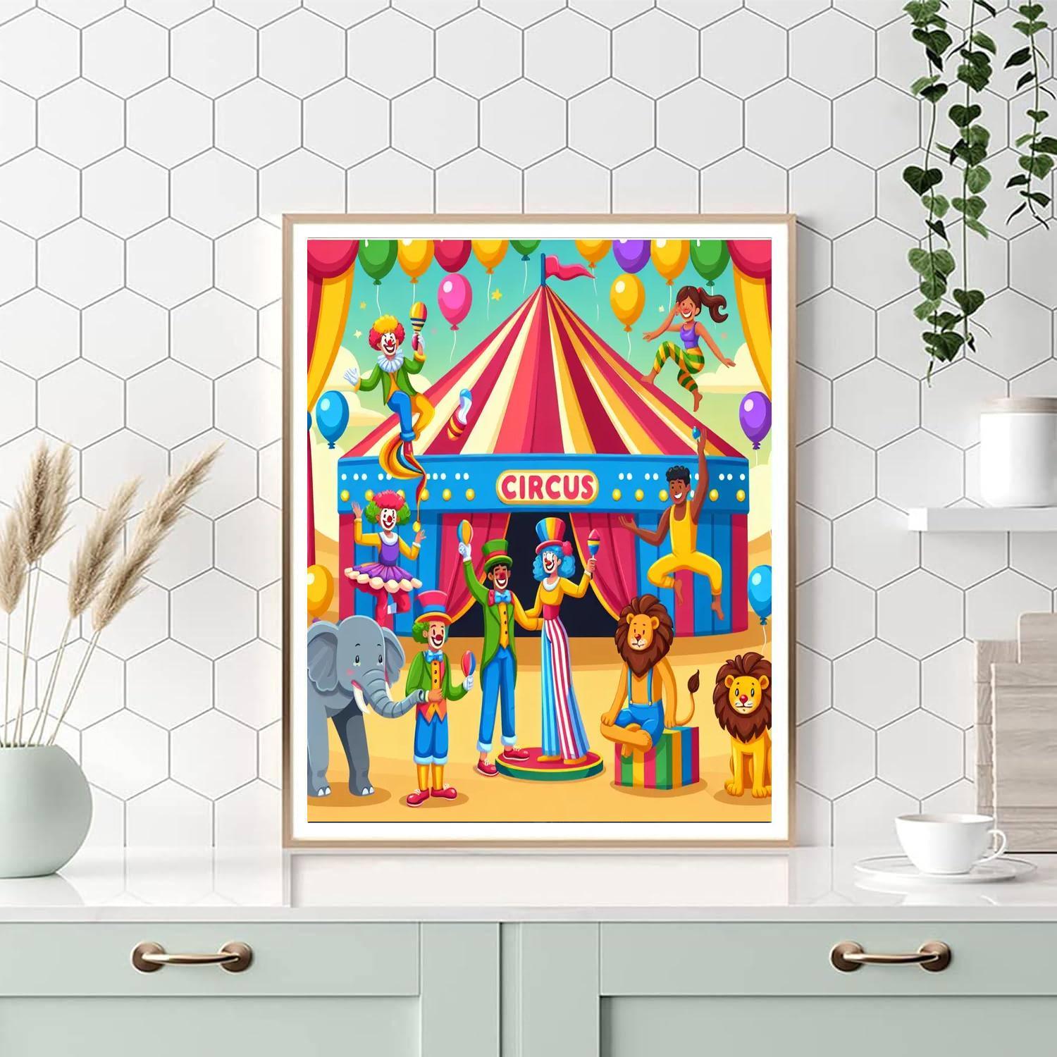 Under The Big Top Circus Painting By Numbers Kit