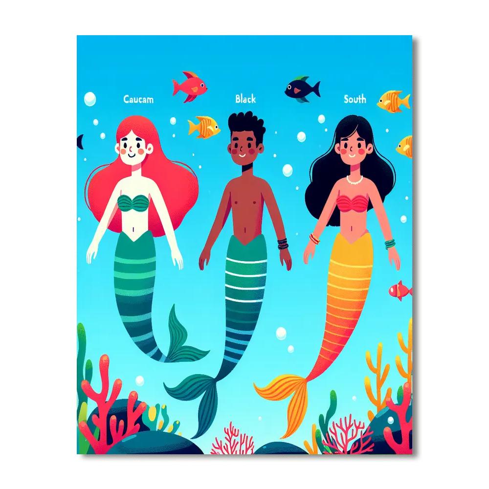 Mermaid Lagoon Discovery Painting Number Kit