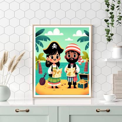 Pirate Pals' Island Adventure Paint By Number