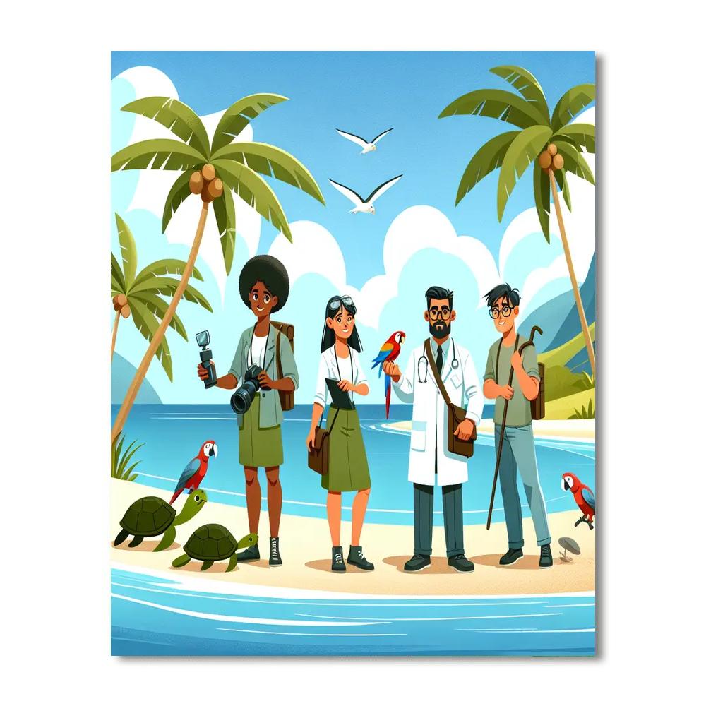 Tropical Island Expedition Numbered Painting Kits