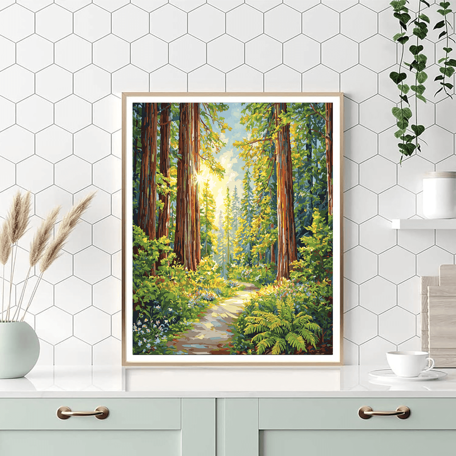 Redwood National And State Parks - California, Usa Numbered Painting Kits