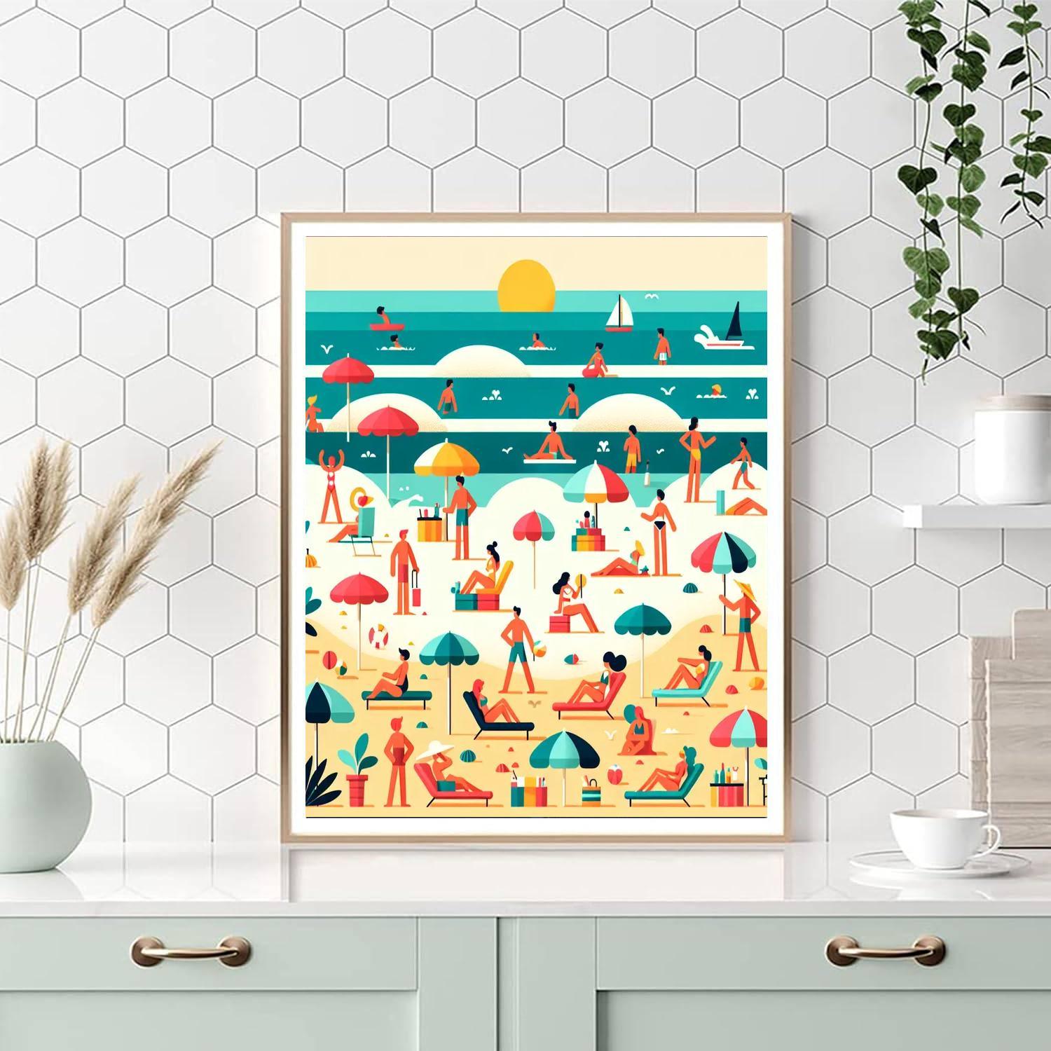 Holiday At The Seaside Paint By Numbers Art