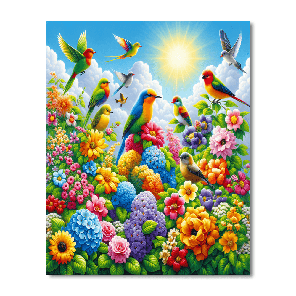Colorful Bird Parade Paint By Numbers