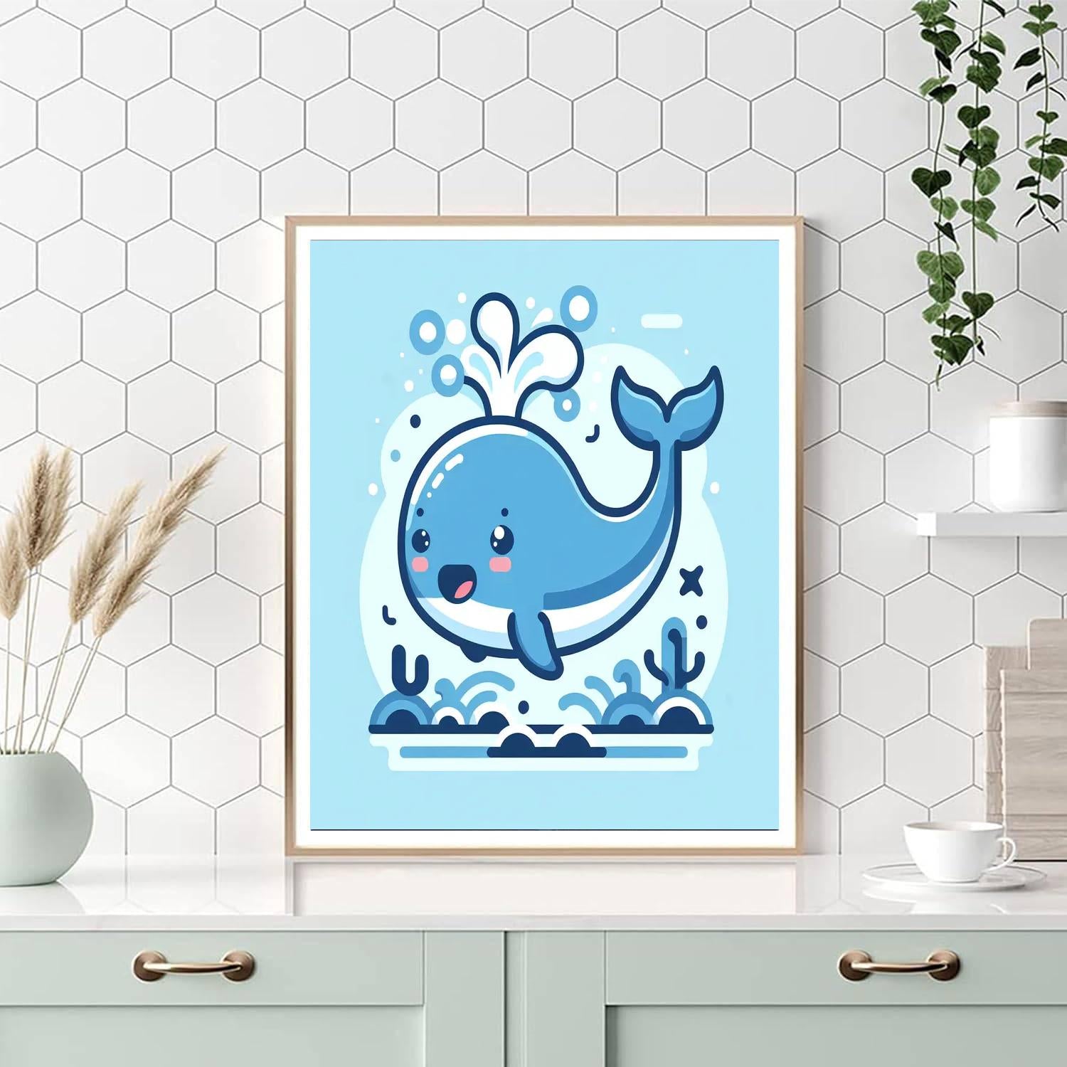 Merry Whale Paint By Numbers Art