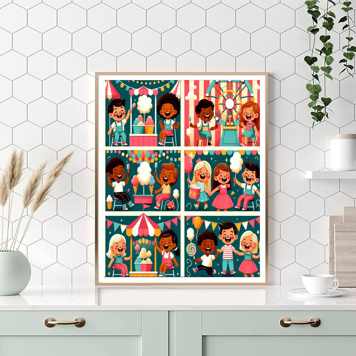 Colorful Carnival Days Paint By Numbers Art