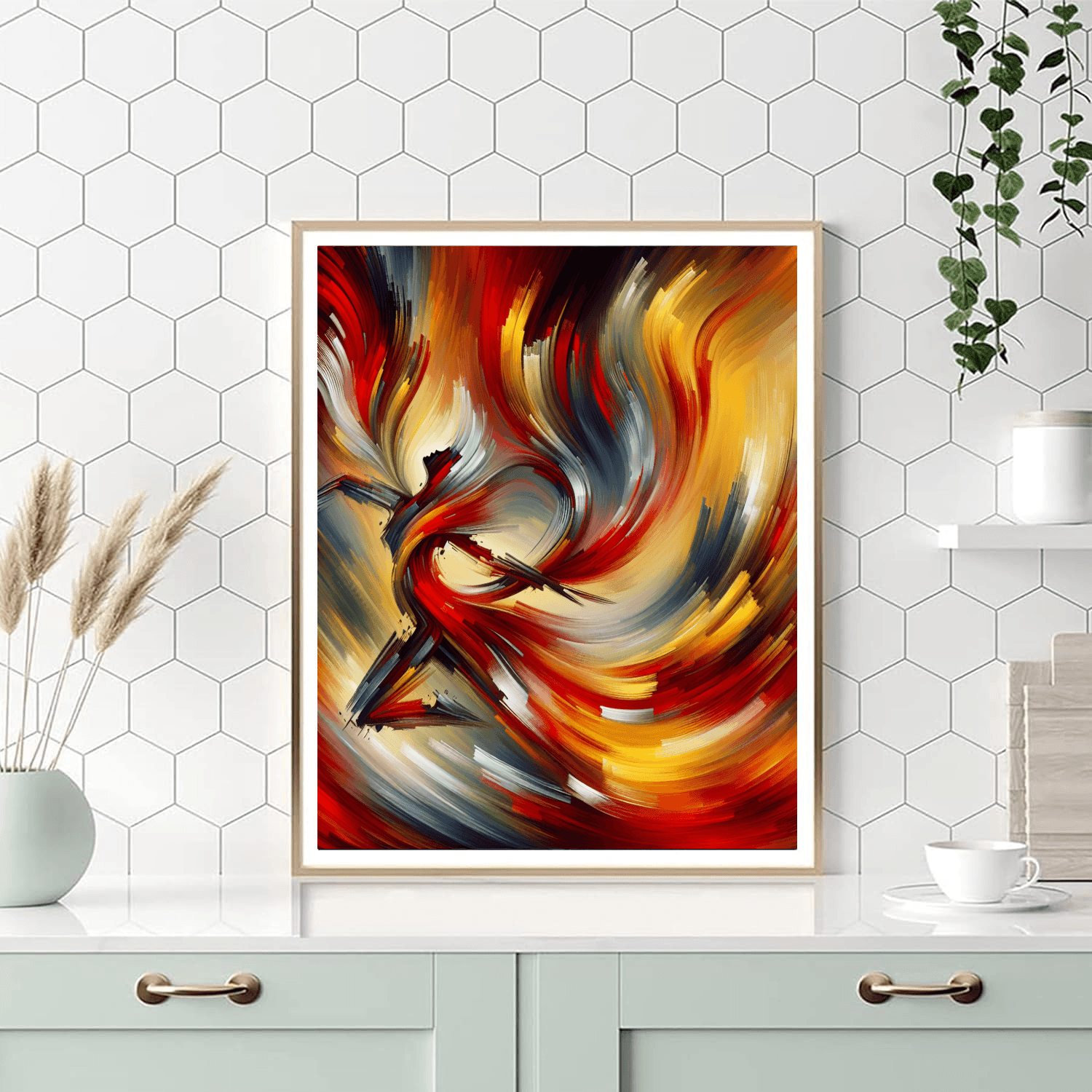 Dynamic Abstract Energy Paint By Color