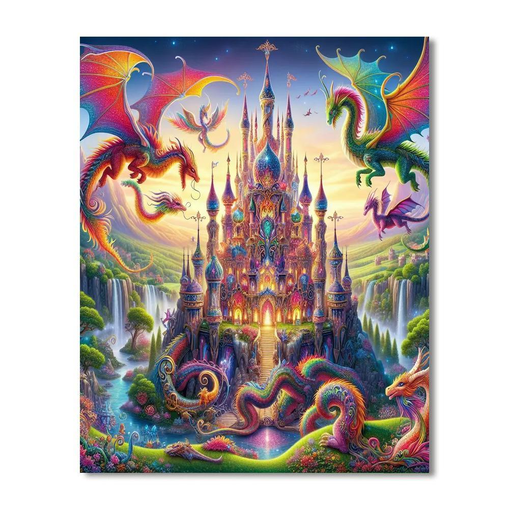 Captivating Fantasy Landscape Painting Number Kit