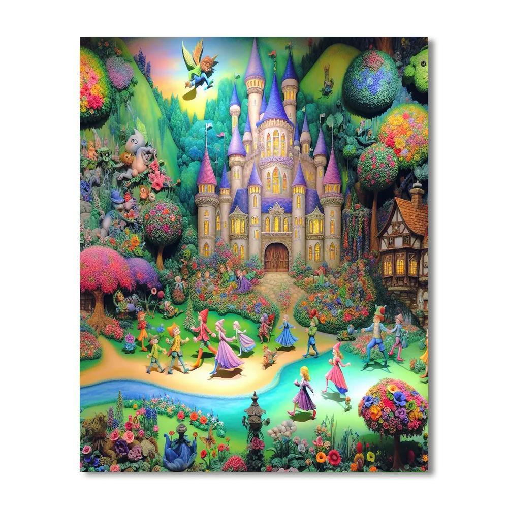 Enchanting Fantasy Castle Numbered Painting Kits