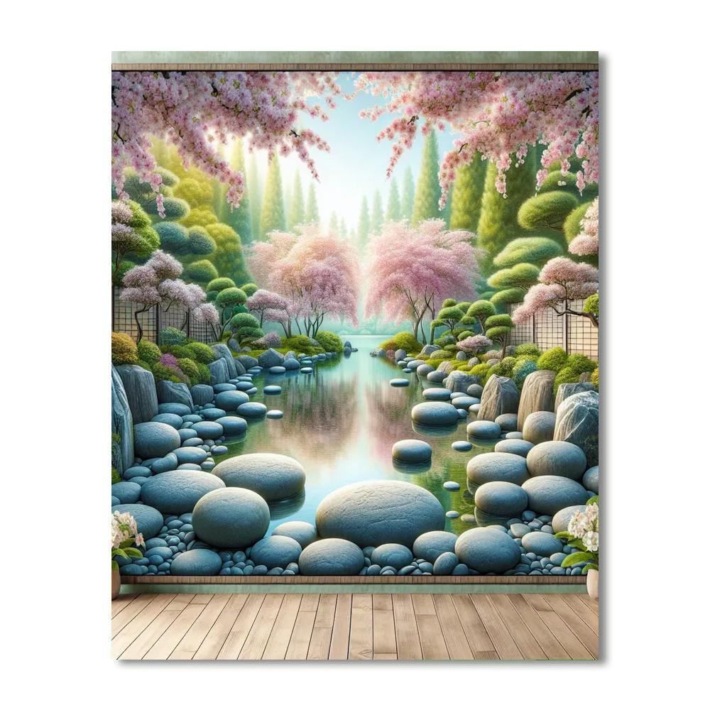 Tranquil Japanese Tea Garden DIY Paint By Numbers