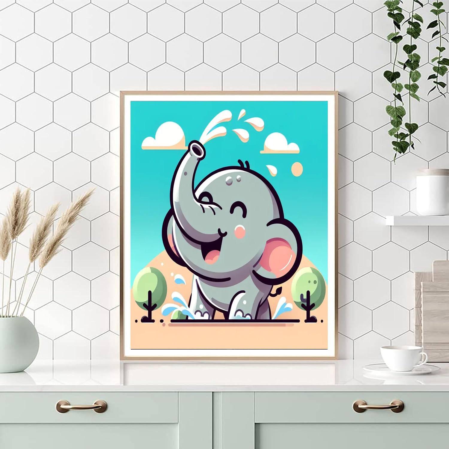 Bold Elephant Paint By Numbers Kits