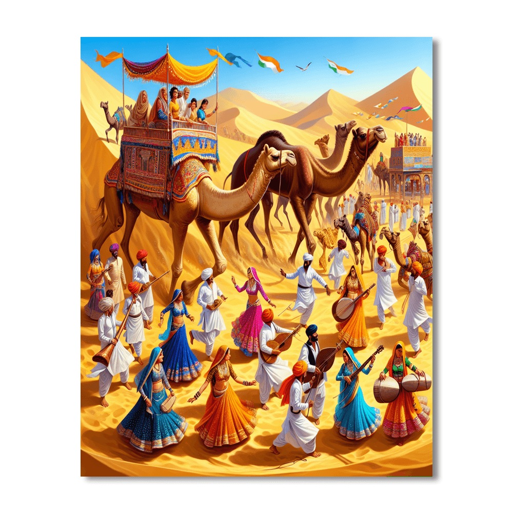 Jaisalmer Desert Festival - Jaisalmer Paint By Numbers Art