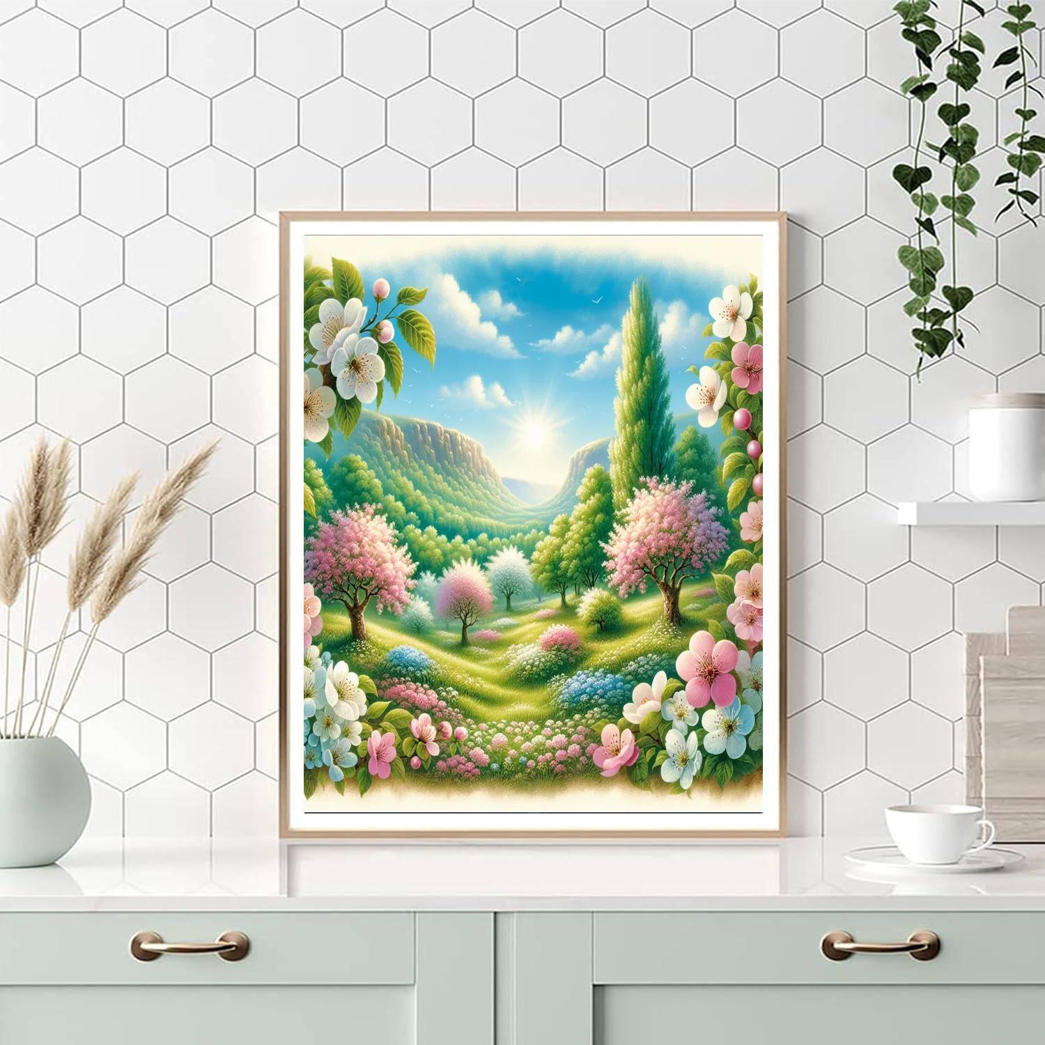 Springtime Orchard Blossom Painting By Numbers Kit