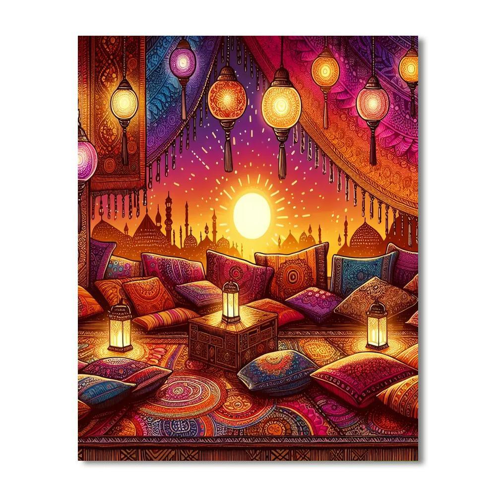 Bohemian Sunset Soiree DIY Paint By Numbers