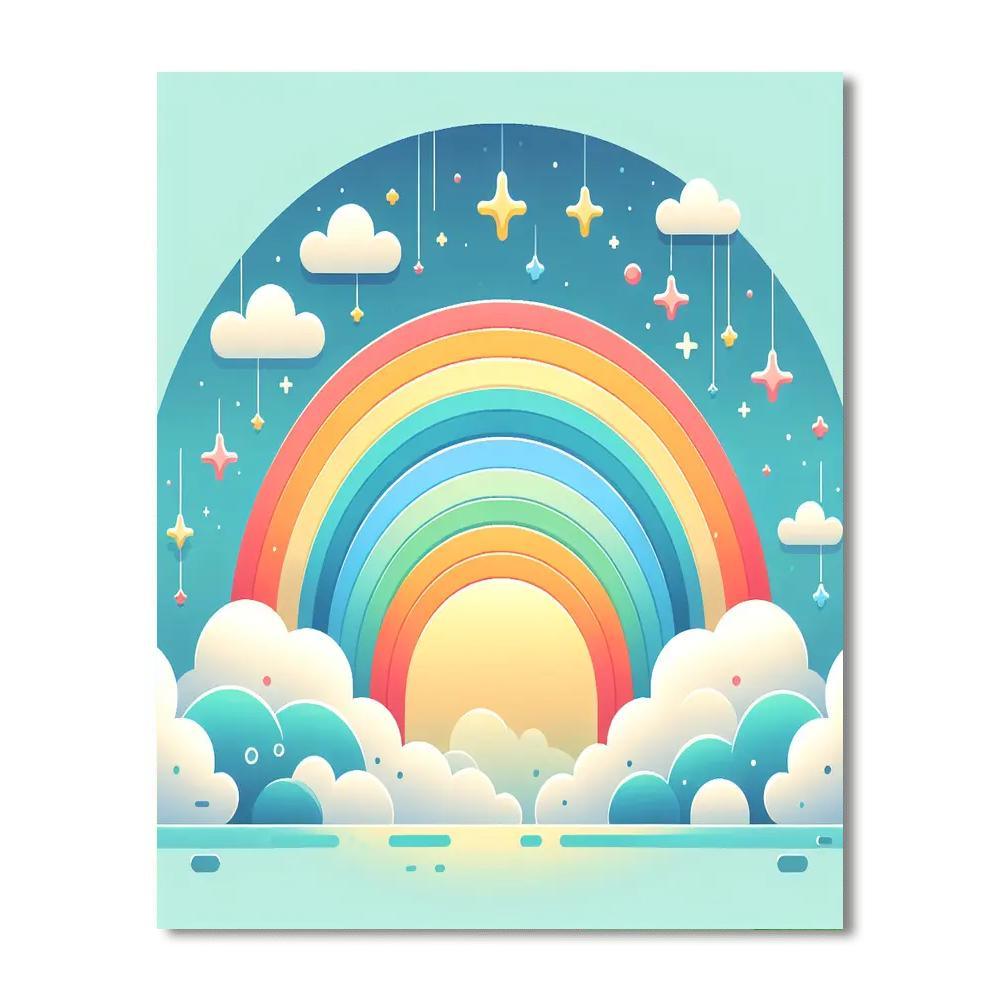 Rainbow Dreams Fantasy Painting Number Kit
