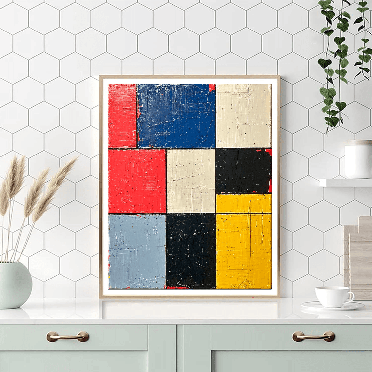 Piet Mondrian Inspired Abstract Equilibrium  Paint By Numbers