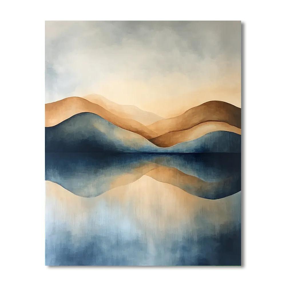 Nandalal Bose Inspired Tranquility In Abstraction  Paint By Numbers