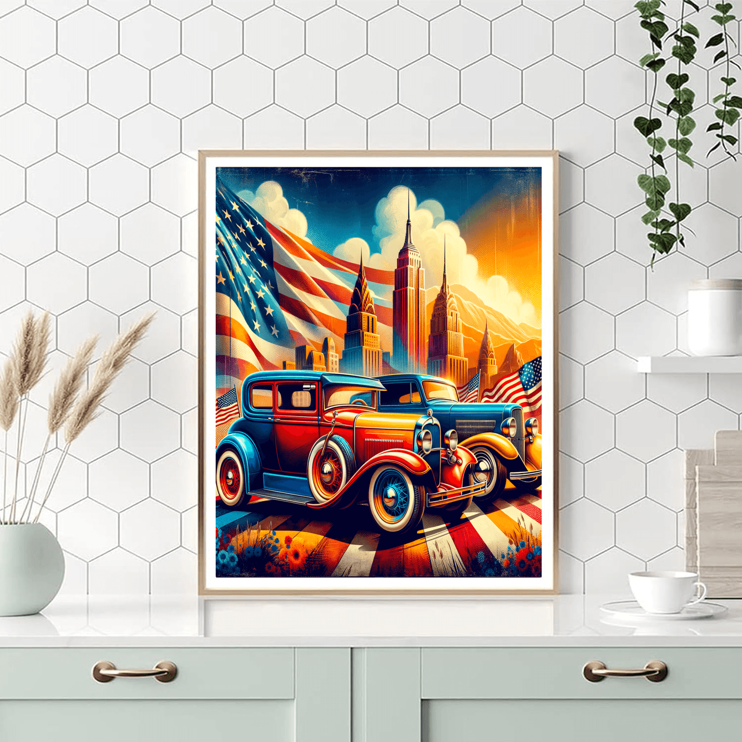 Retro Vintage Cars Paint By Numbers Kits