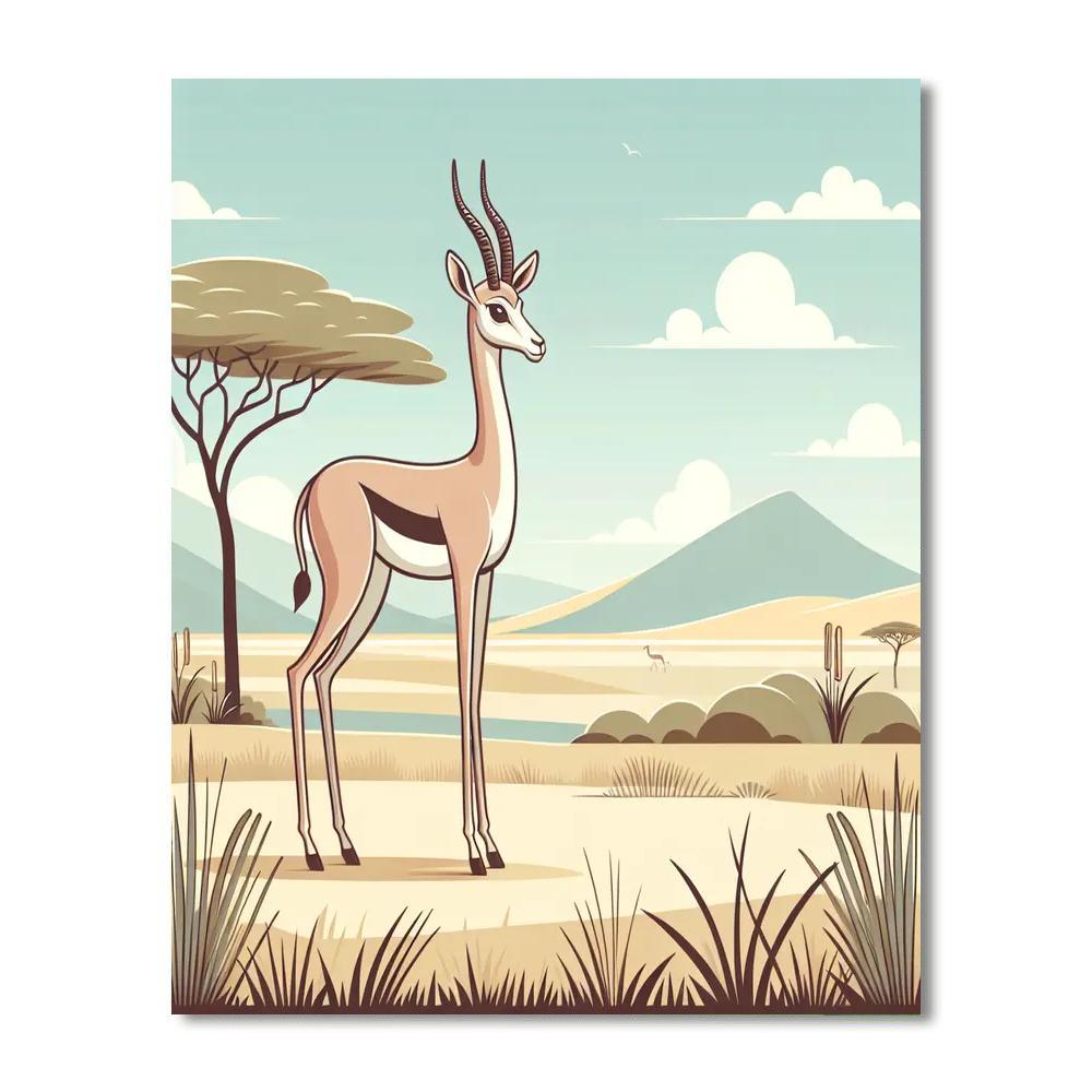 Gentle Gazelle Glance Paint By Color