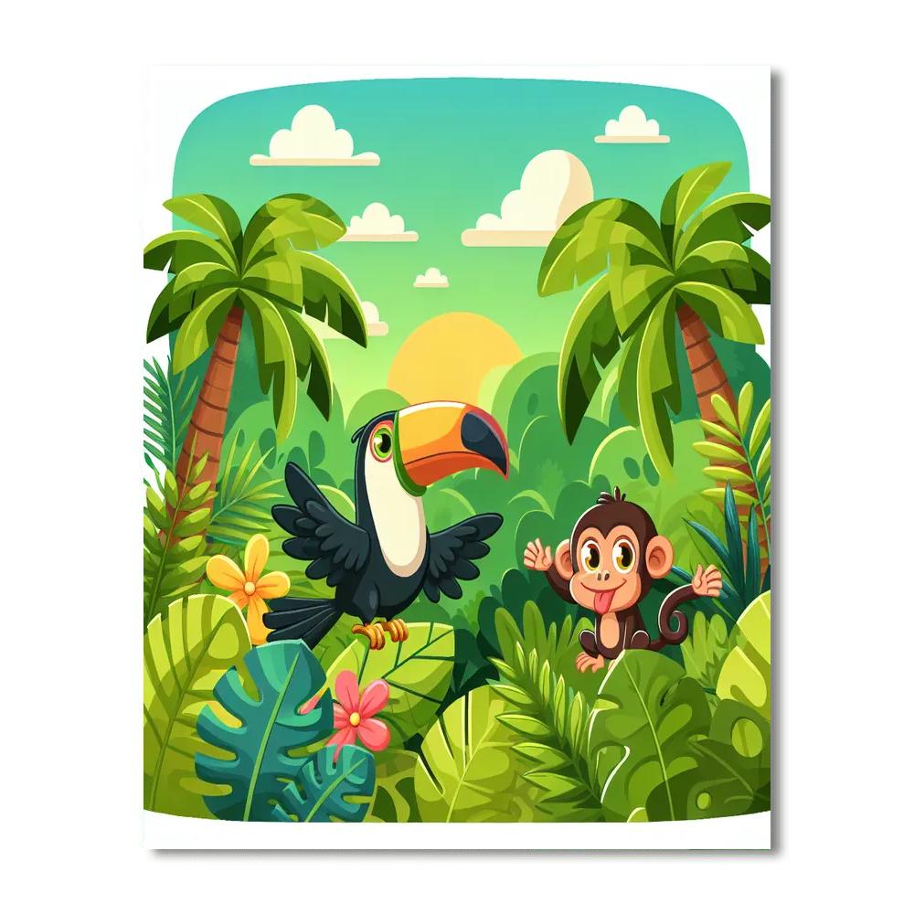 Rainforest Safari Journey Numbered Painting Kits