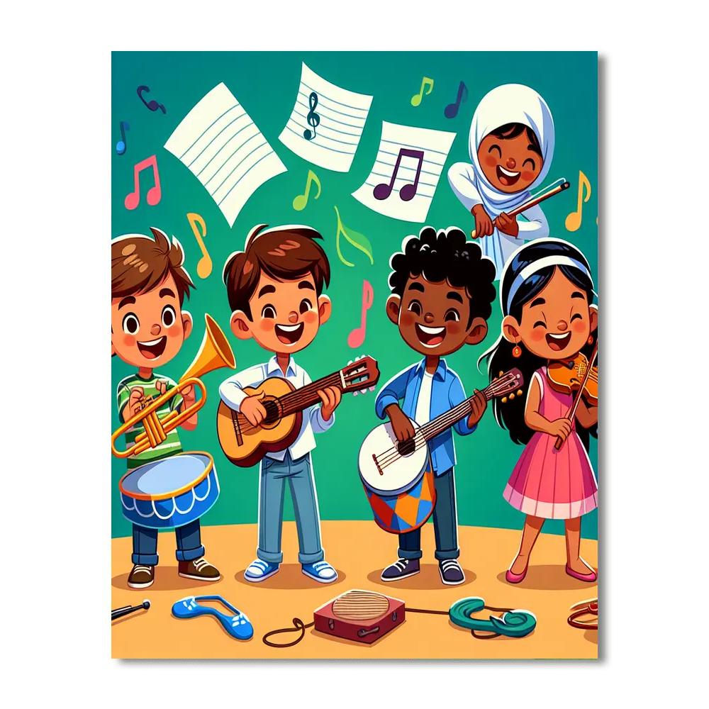 Joyful Jam Session Paint By Numbers Art
