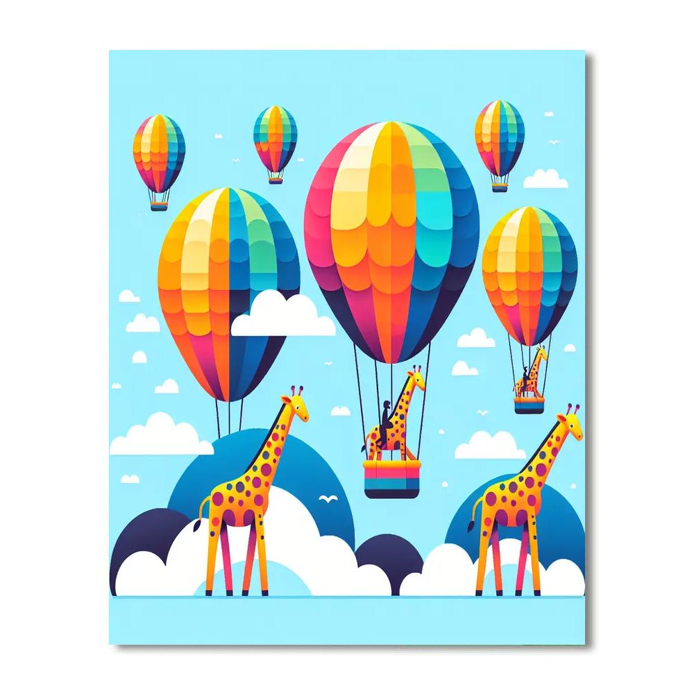 Giraffe Sky Explorers Paint By Numbers Art
