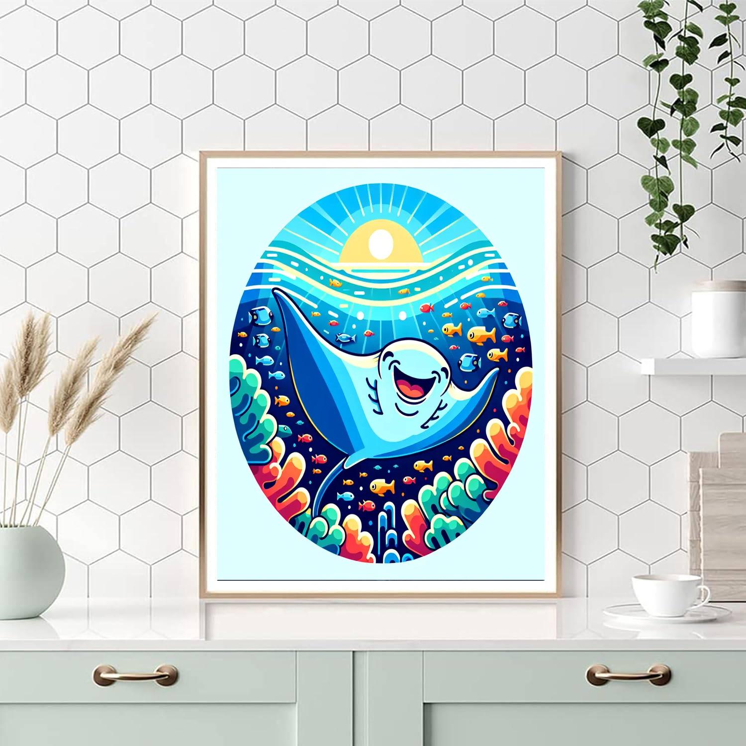 Magical Manta Ray Paint By Color