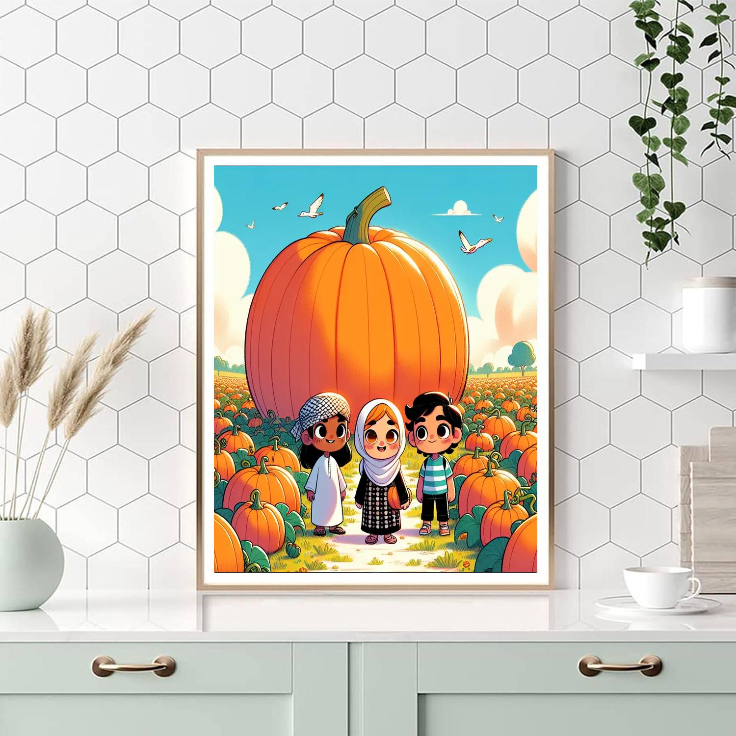Giant Pumpkin Patch Adventure DIY Paint By Numbers