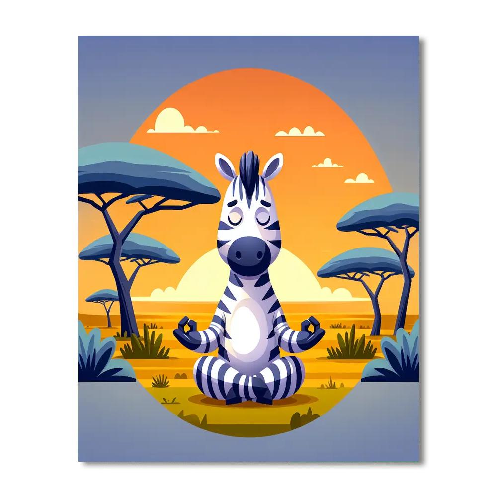 Zen Zebra Safari Numbered Painting Kits