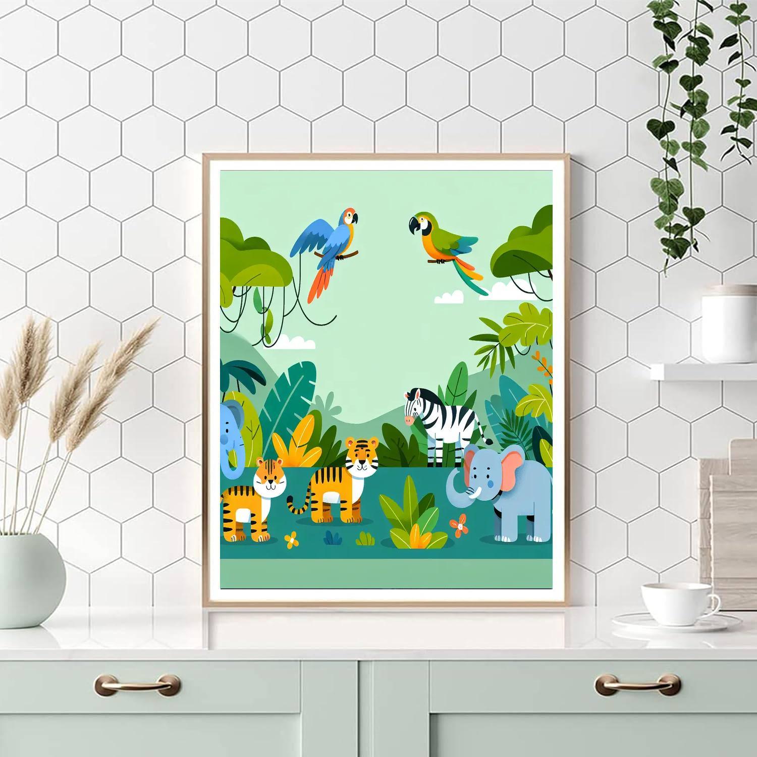 Giggly Jungle Safari Numbered Painting Kits