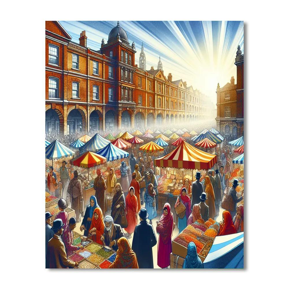 Historic Market Square Painting By Numbers Kit