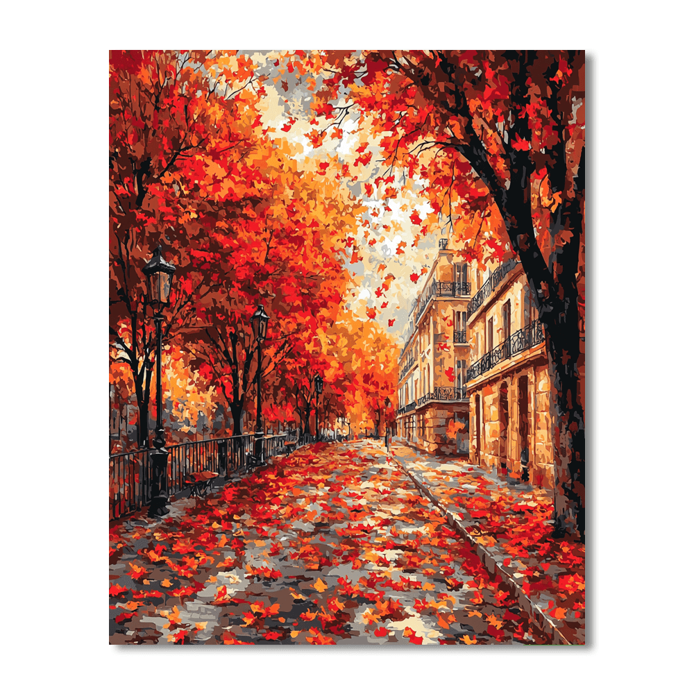 Camille Pissarro Inspired Autumn Reverie  Paint By Numbers