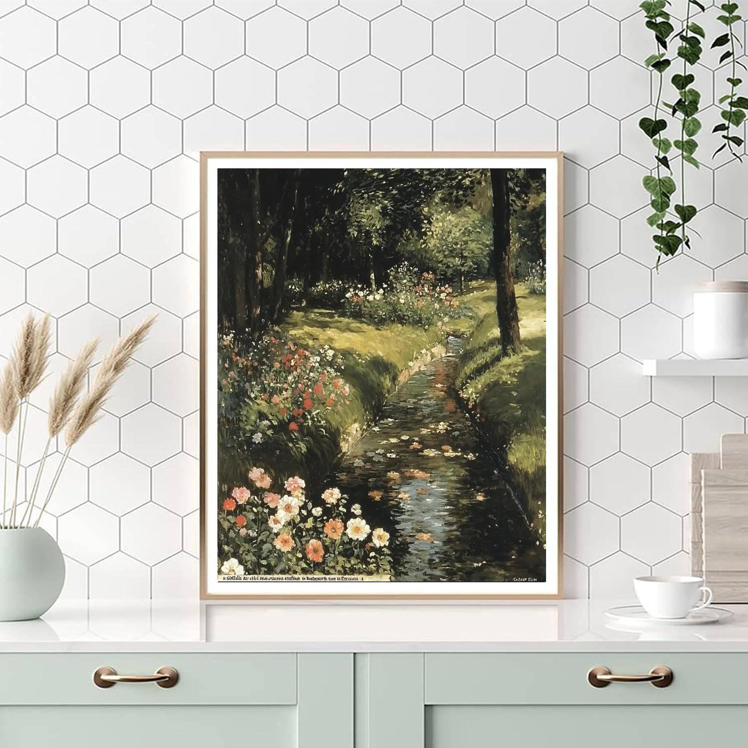 Jean-Baptiste-Camille Corot Inspired Garden Of Solitude  Paint By Numbers Kits